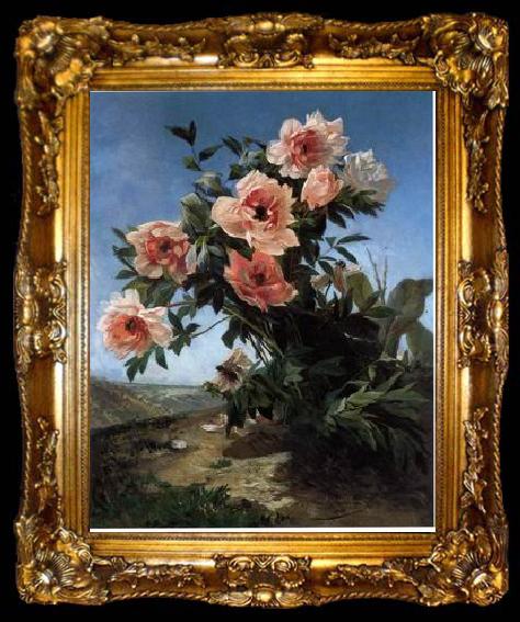 framed  unknow artist Still life floral, all kinds of reality flowers oil painting  83, ta009-2